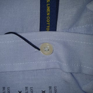 Camisa Ralph Lauren Masculina Linho cor Azul Bebê Pony Rosa