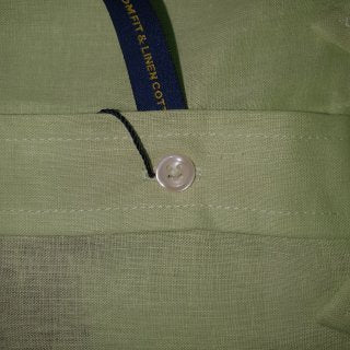 Camisa Ralph Lauren Masculina Linho cor Verde Limão Pony Laranja