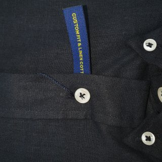 Camisa Ralph Lauren Masculina Linho cor Preta Pony Roxo