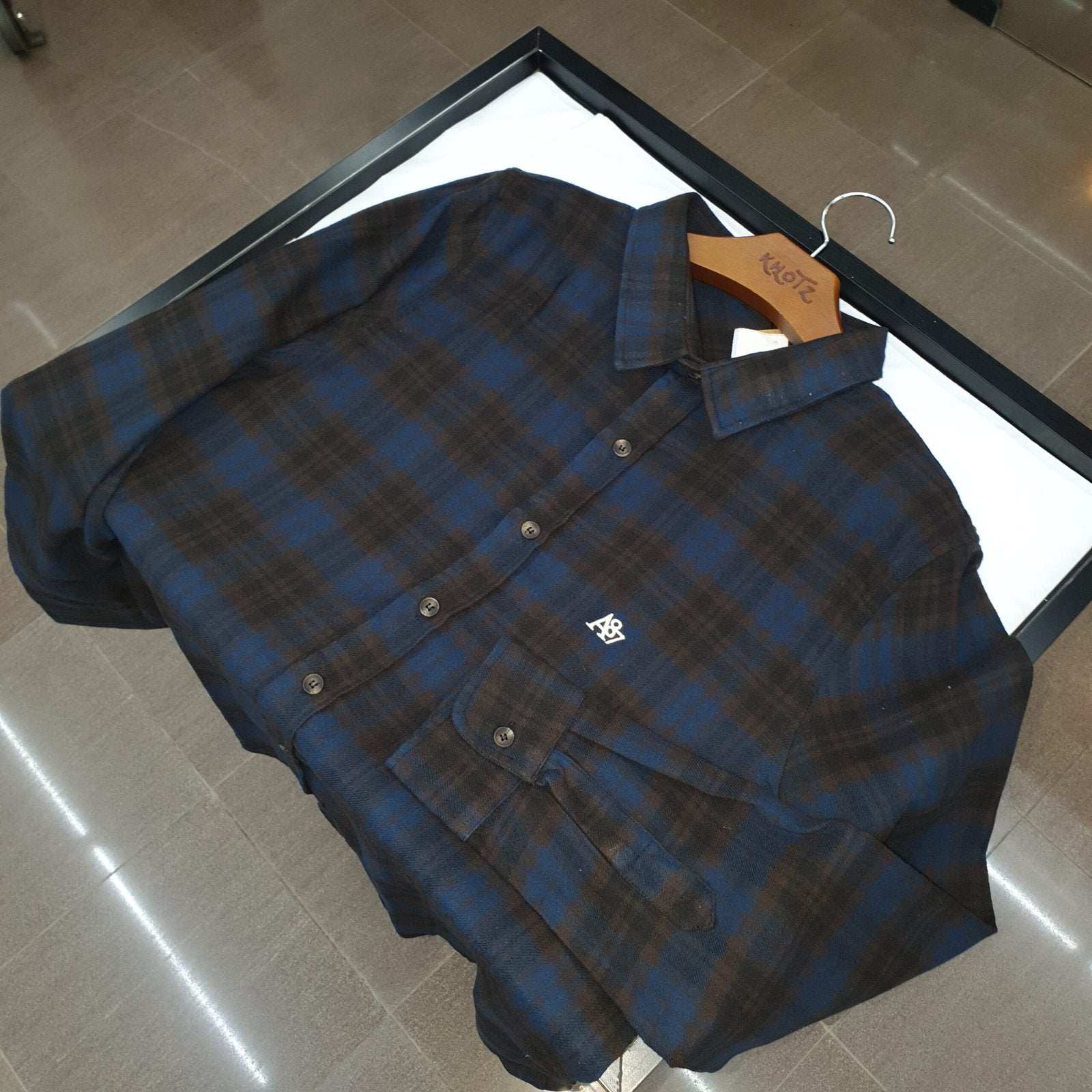 Camisa Ralph Lauren Masculina Xadrez Flanelada cor Marrom Aeropostale