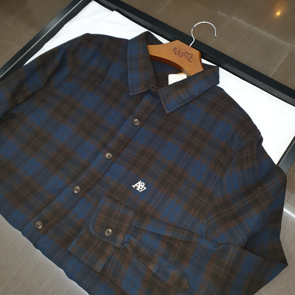 Camisa Ralph Lauren Masculina Xadrez Flanelada cor Marrom Aeropostale