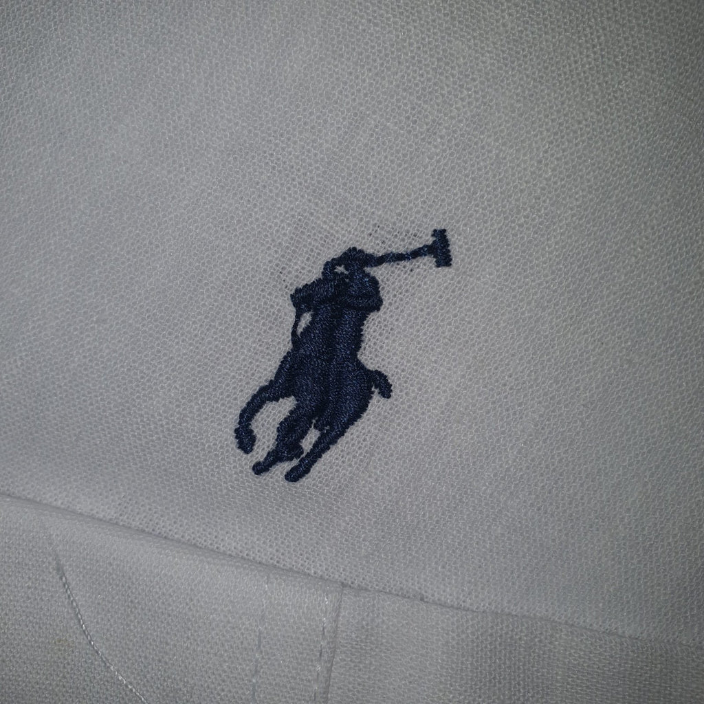 Camisa Ralph Lauren Masculina Linho cor Branca Pony Marinho