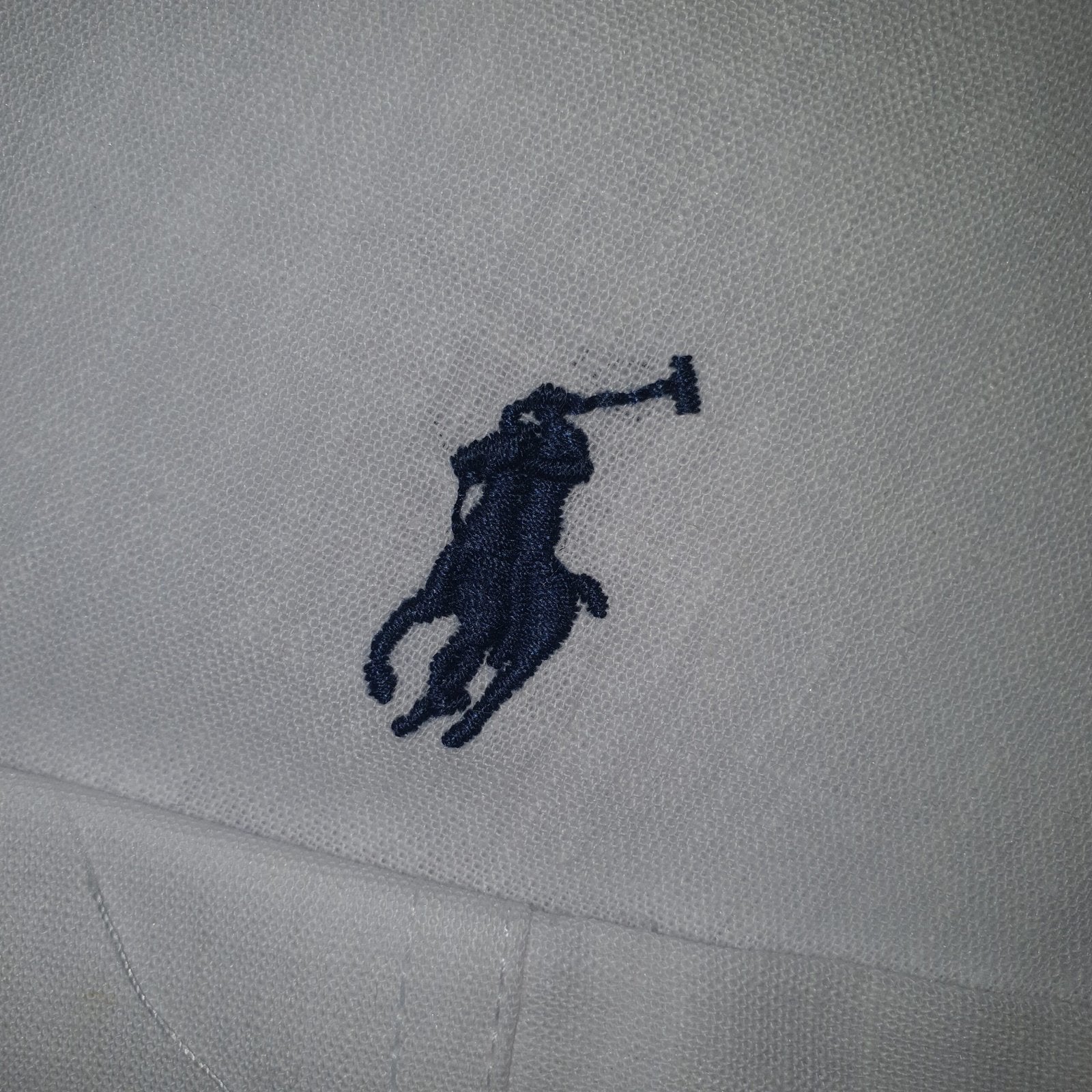 Camisa Ralph Lauren Masculina Linho cor Branca Pony Marinho