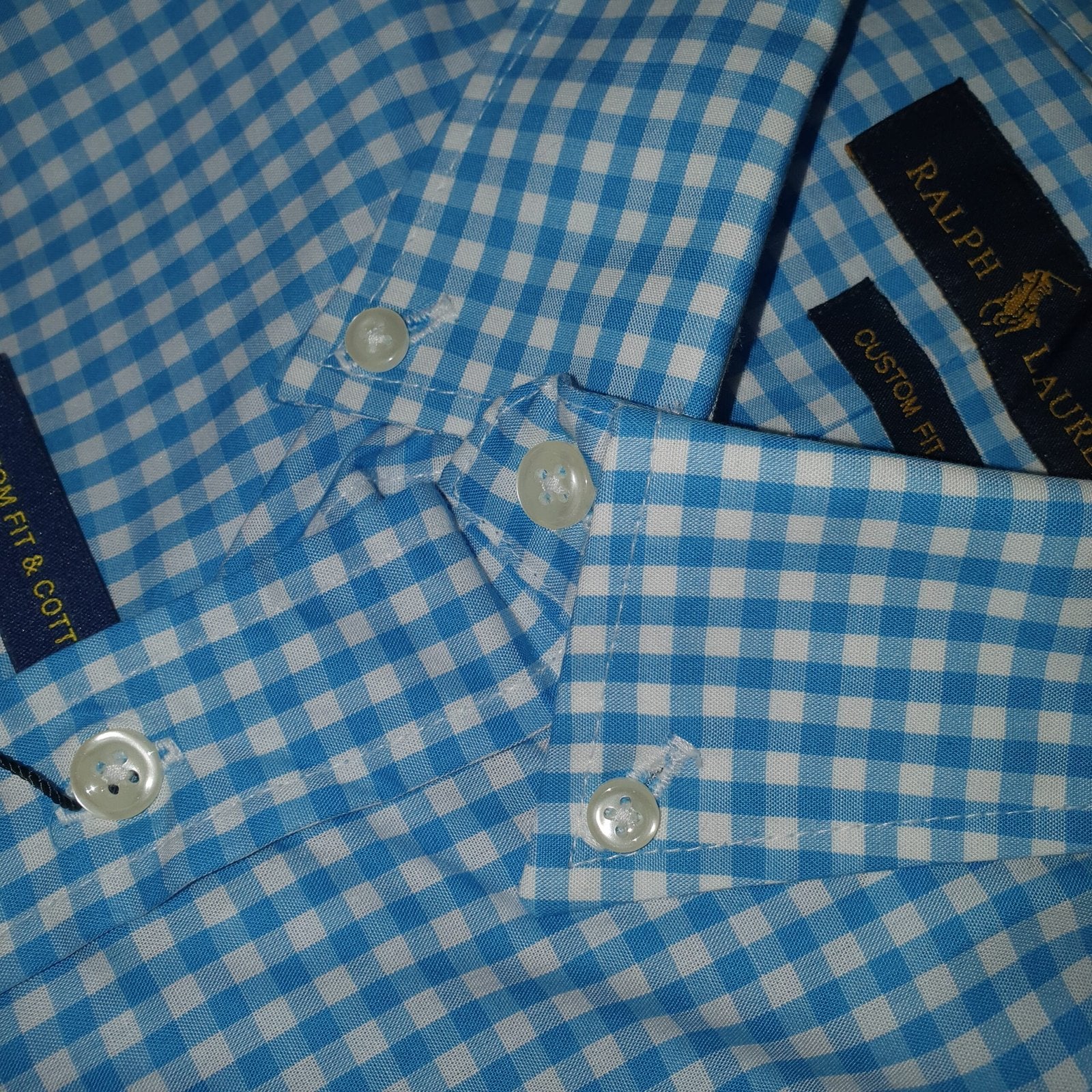 Camisa Ralph Lauren Masculina Xadrez Azul Oceano Pony Vermelho