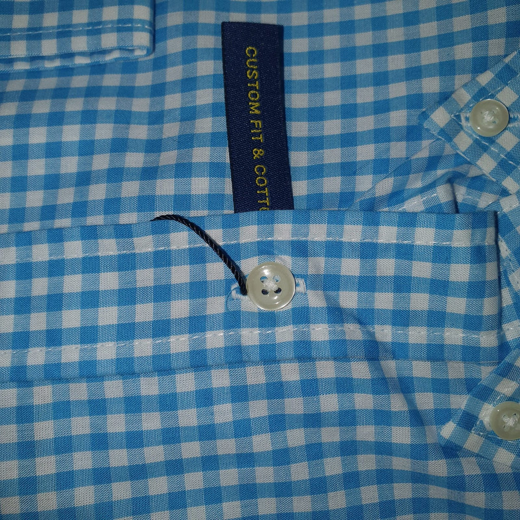 Camisa Ralph Lauren Masculina Xadrez Azul Oceano Pony Vermelho