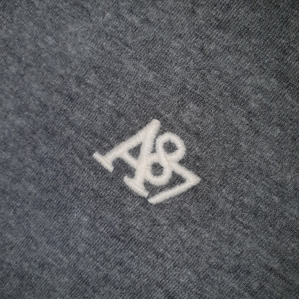 Camiseta Básica Aeropostale Masculina Cinza Mescla Logo Clássico