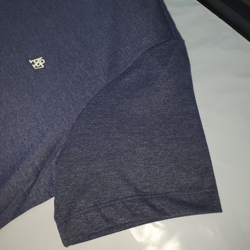 Camiseta Básica Aeropostale Masculina Azul Mescla Logo Clássico