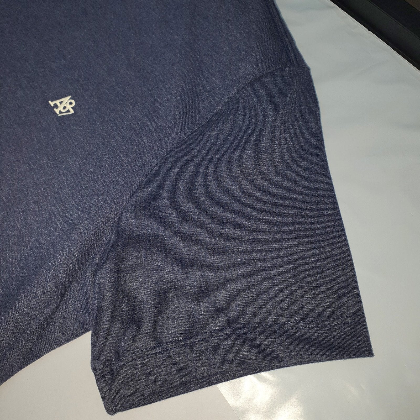 Camiseta Básica Aeropostale Masculina Azul Mescla Logo Clássico