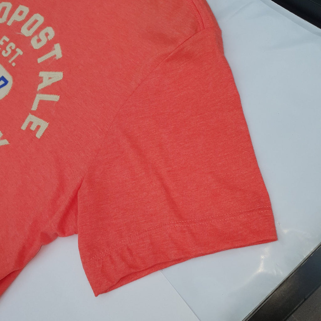 Camiseta Aeropostale Masculina EST 1987 cor Salmão