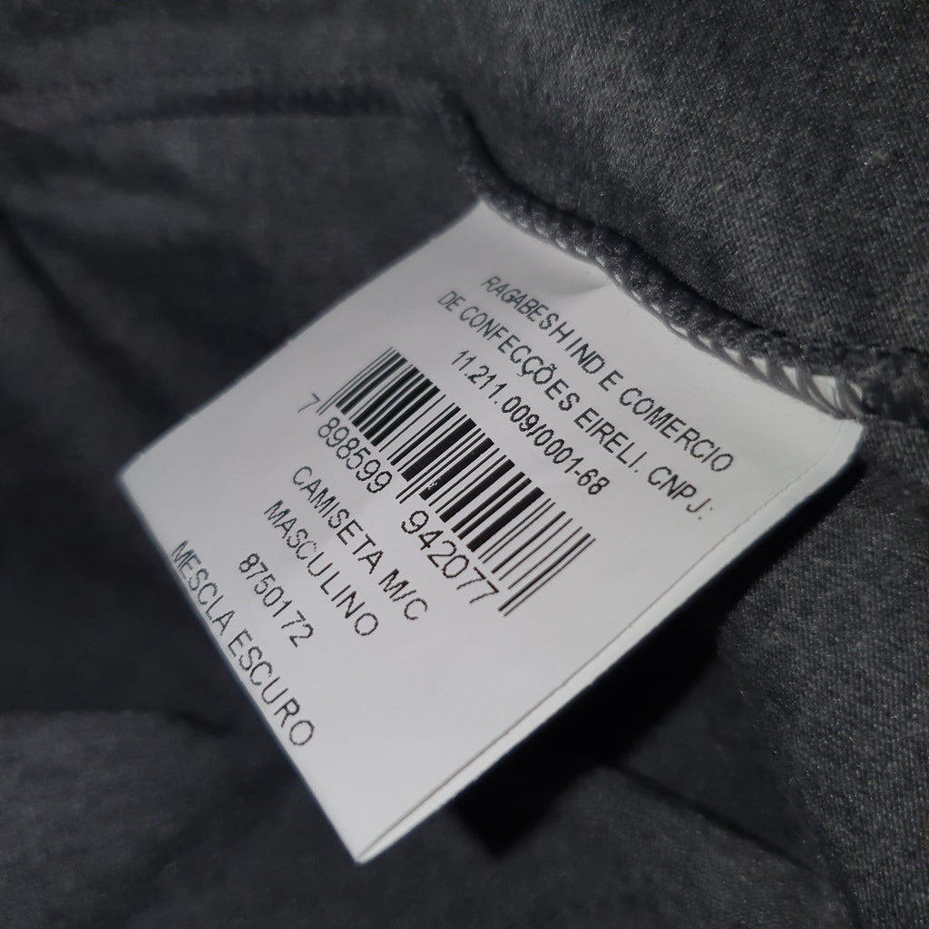 Camiseta Aeropostale Masculina Chumbo Mescla Logo Clássico