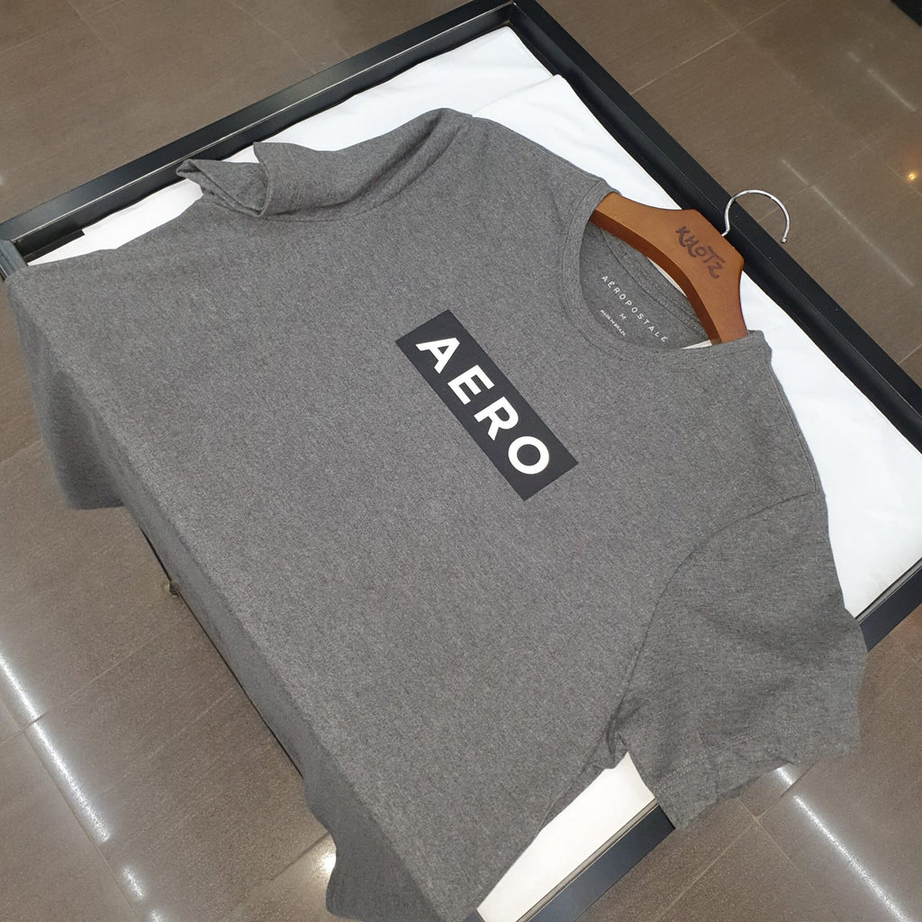 Camiseta Aeropostale Masculina Chumbo Estampa Clássica
