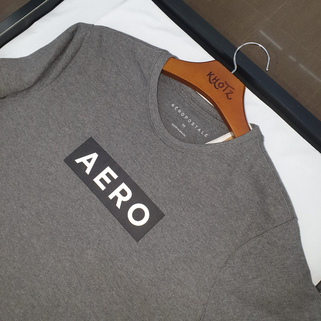 Camiseta Aeropostale Masculina Chumbo Estampa Clássica