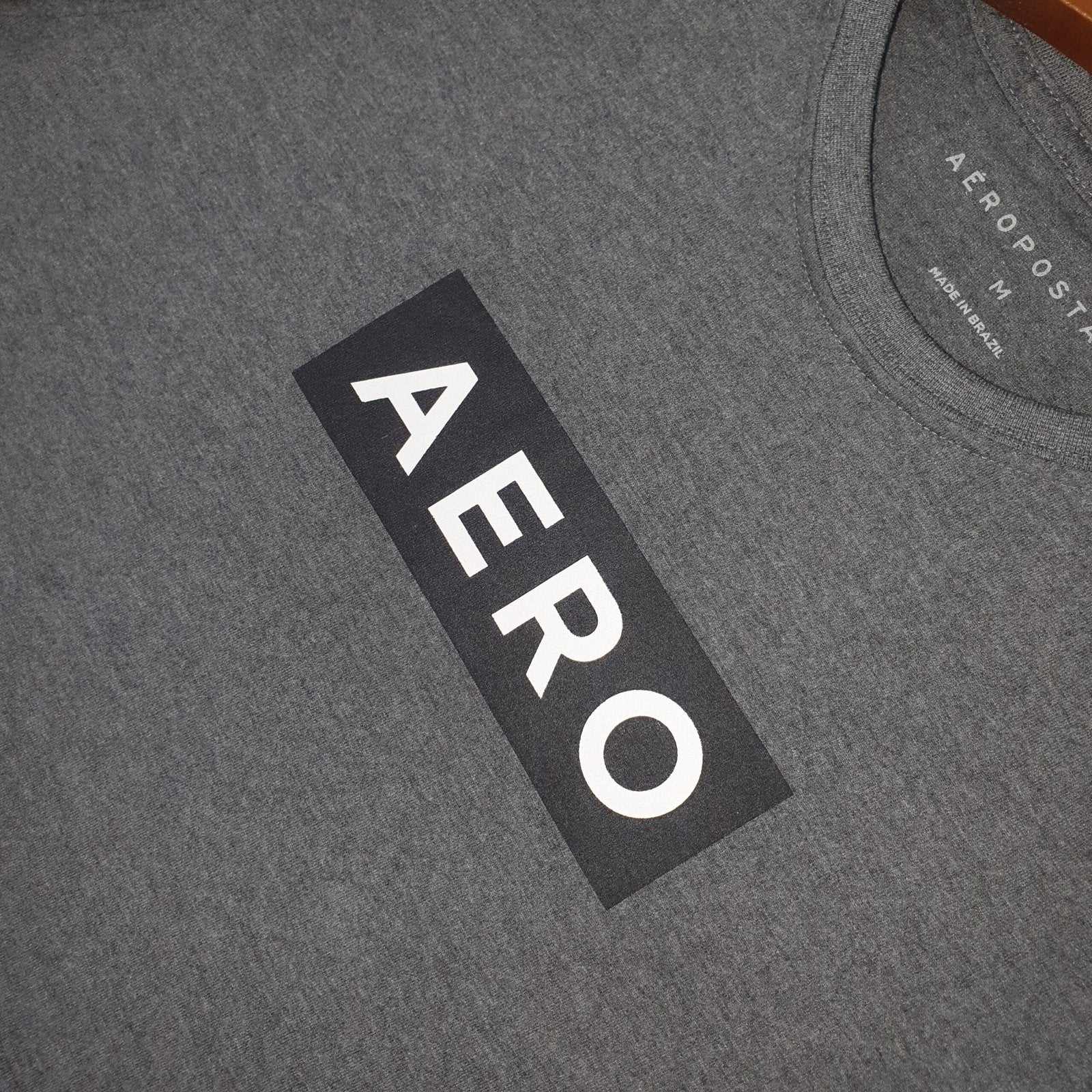 Camiseta Aeropostale Masculina Chumbo Estampa Clássica