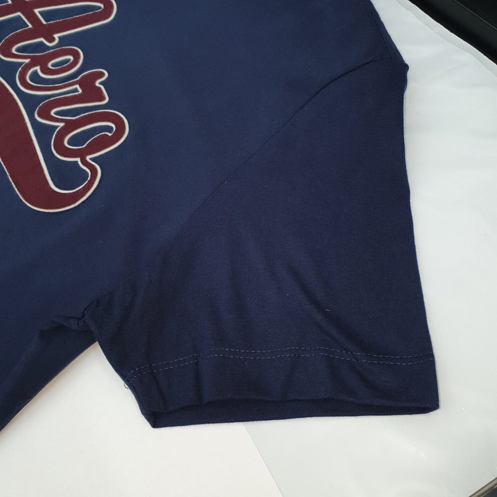 Camiseta Aeropostale Masculina Azul Marinho Logo Bordô