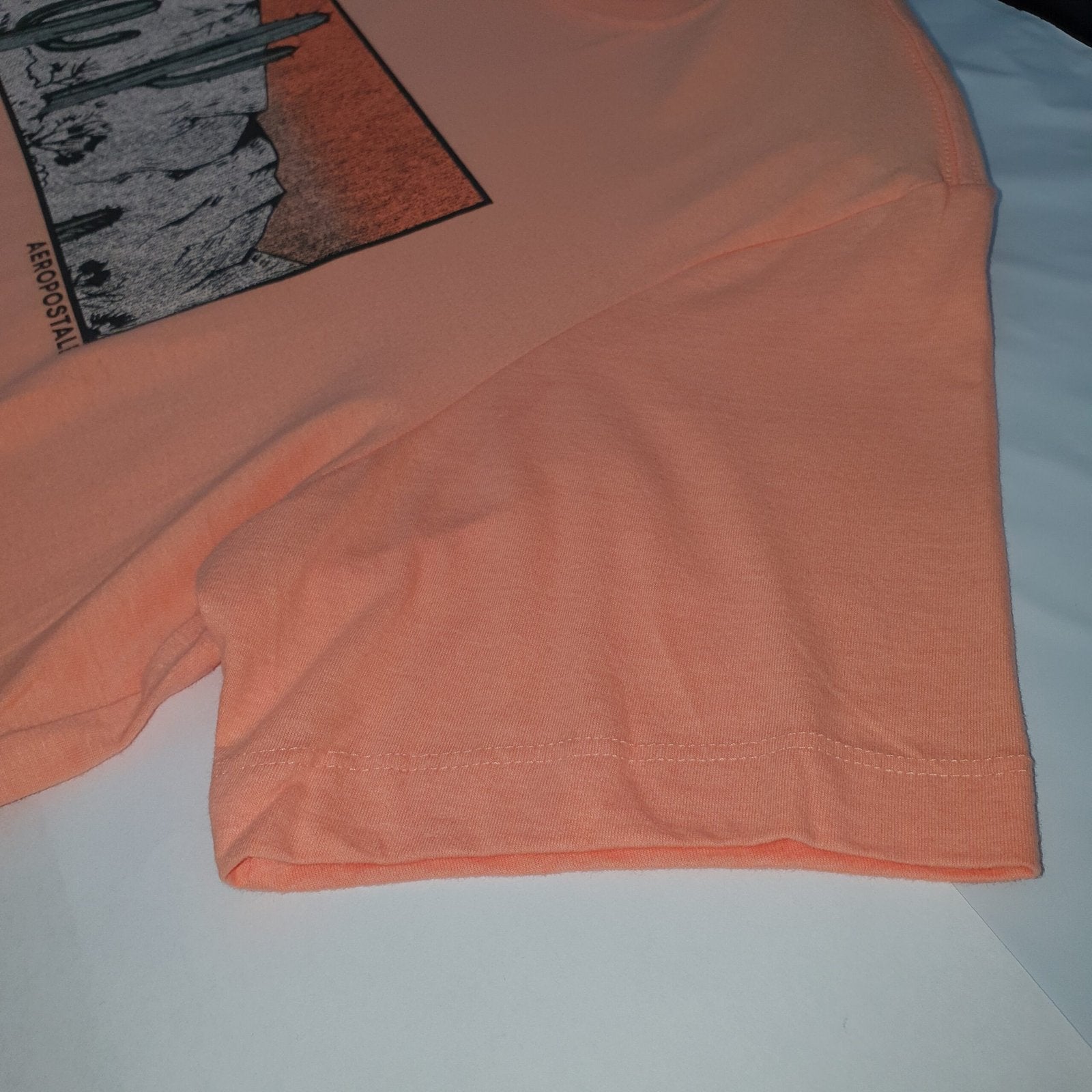 Camiseta Aeropostale Masculina Salmão Estampa Cactus