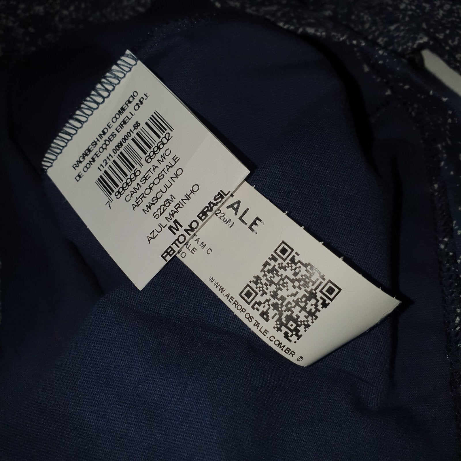 Camiseta Aeropostale Masculina Azul Galáxia Estampa Rosê