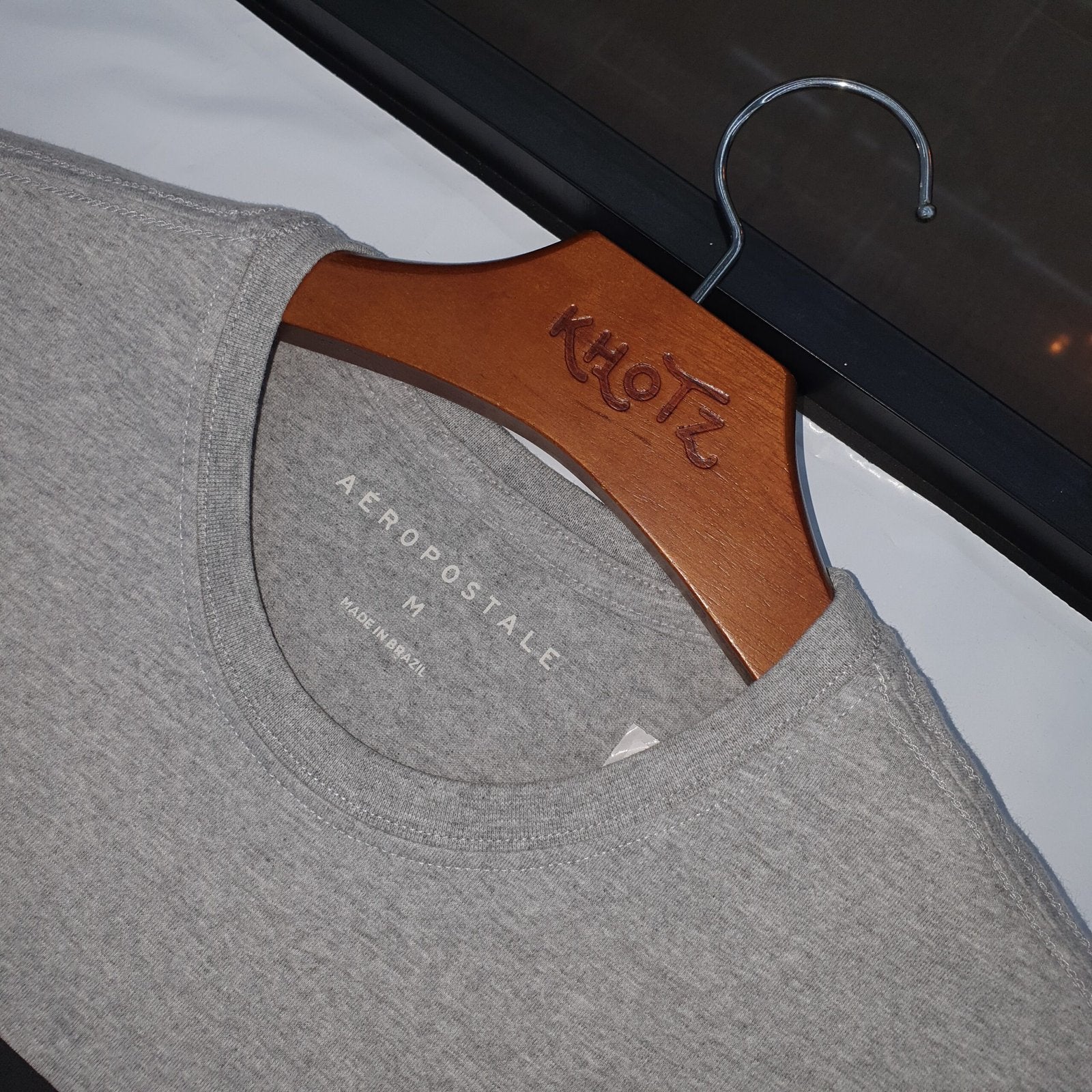 Camiseta Aeropostale Masculina Cinza Estampa Clássica