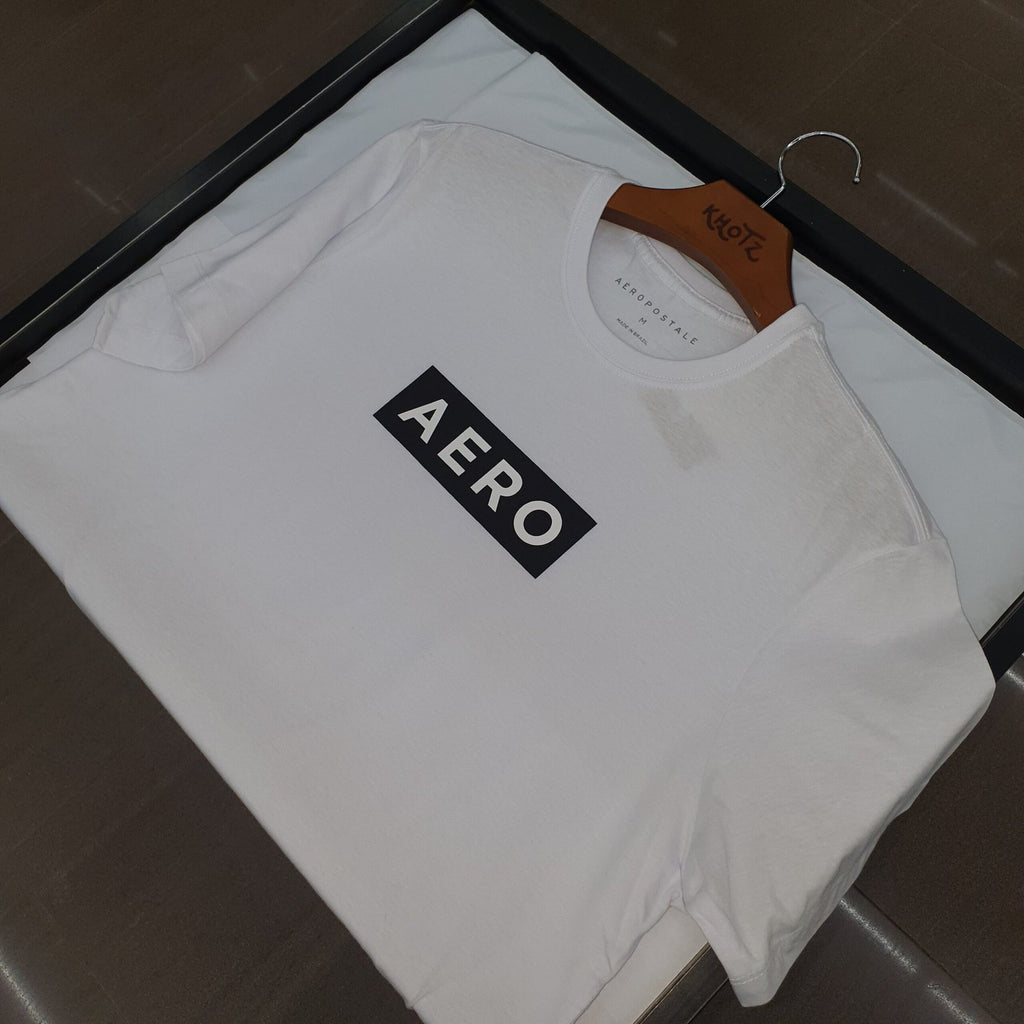 Camiseta Aeropostale Masculina Branca Estampa Clássica