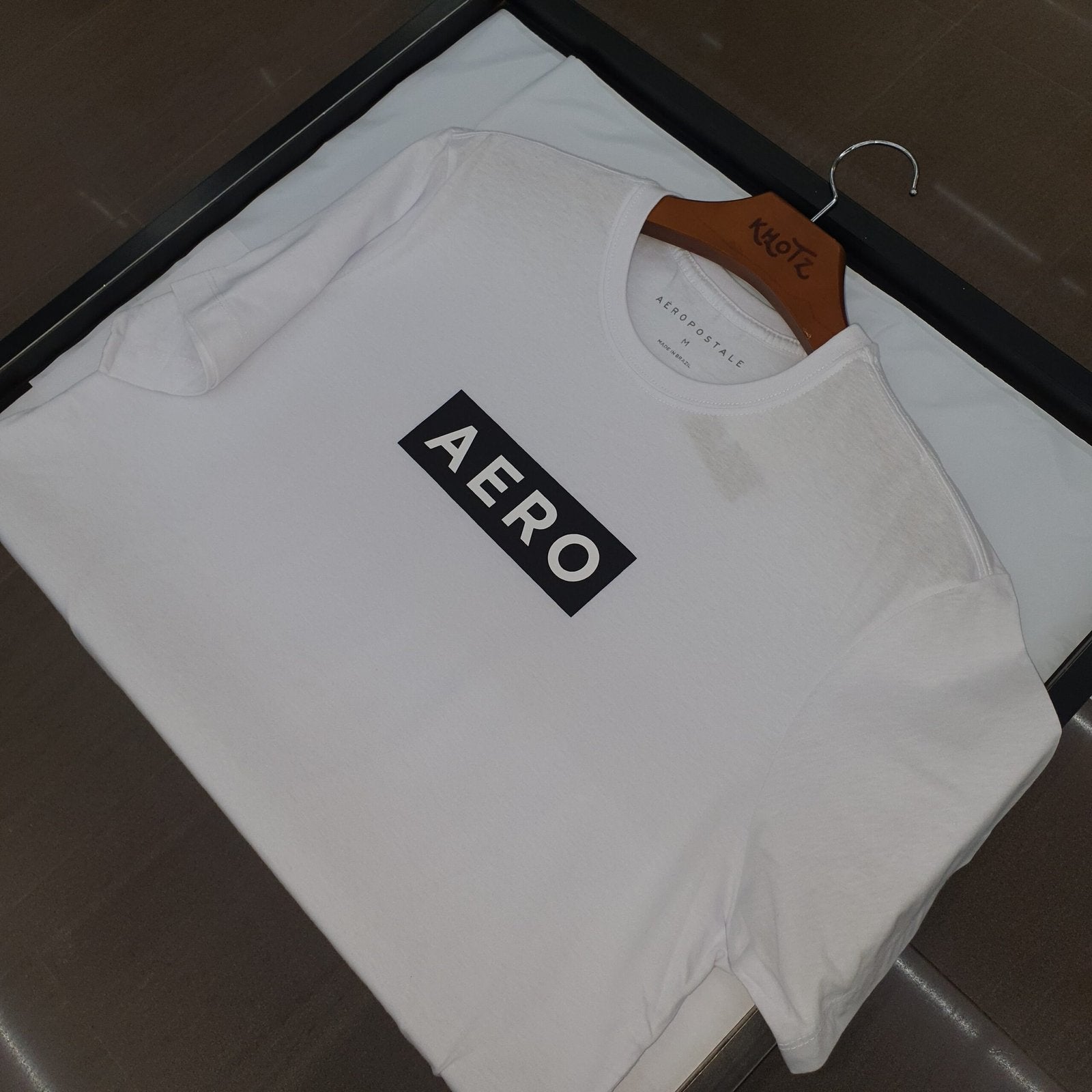 Camiseta Aeropostale Masculina Branca Estampa Clássica