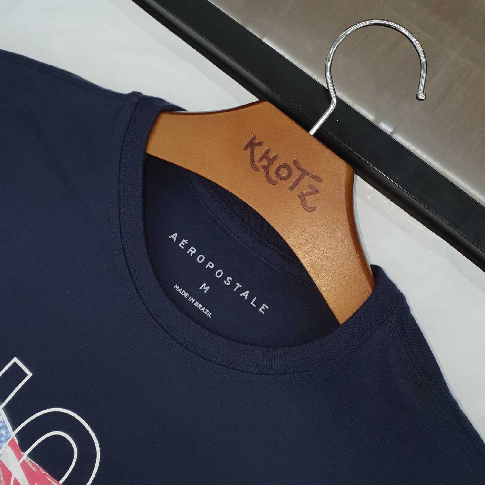 Camiseta Aeropostale Masculina Azul Marinho Estampa USA
