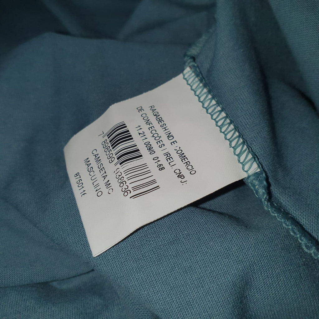 Camiseta Aeropostale Masculina Azul Cinzento Estampa Branca