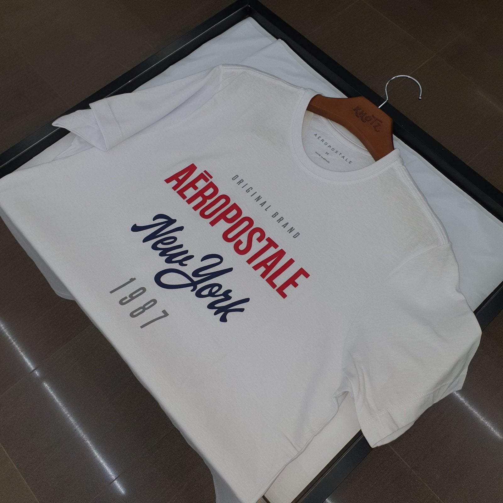 Camiseta Aeropostale Masculina Branca Estampa New York