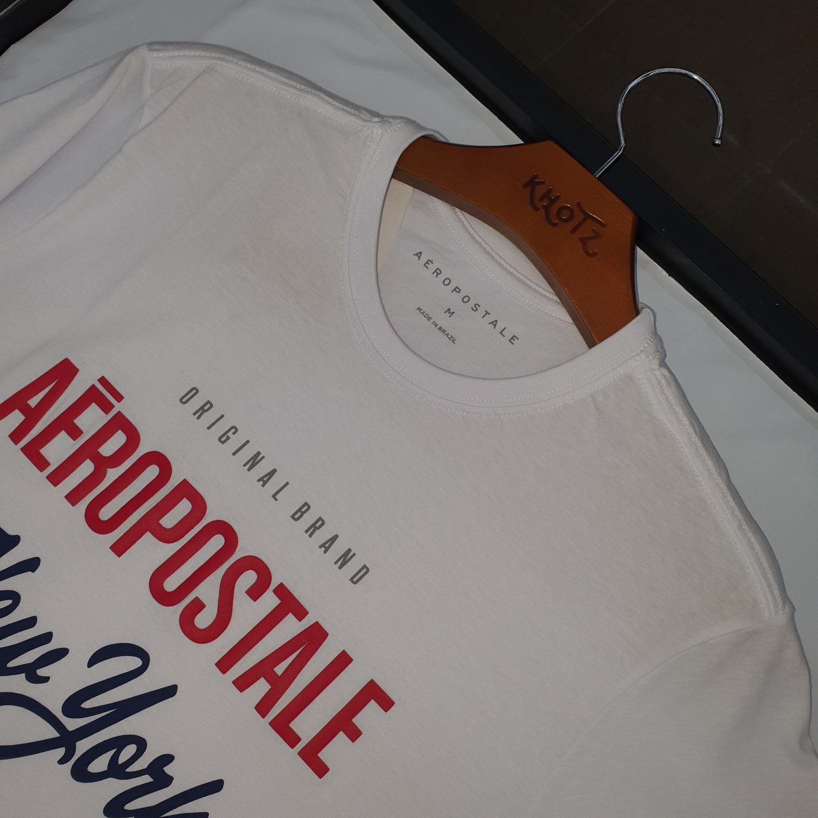 Camiseta Aeropostale Masculina Branca Estampa New York