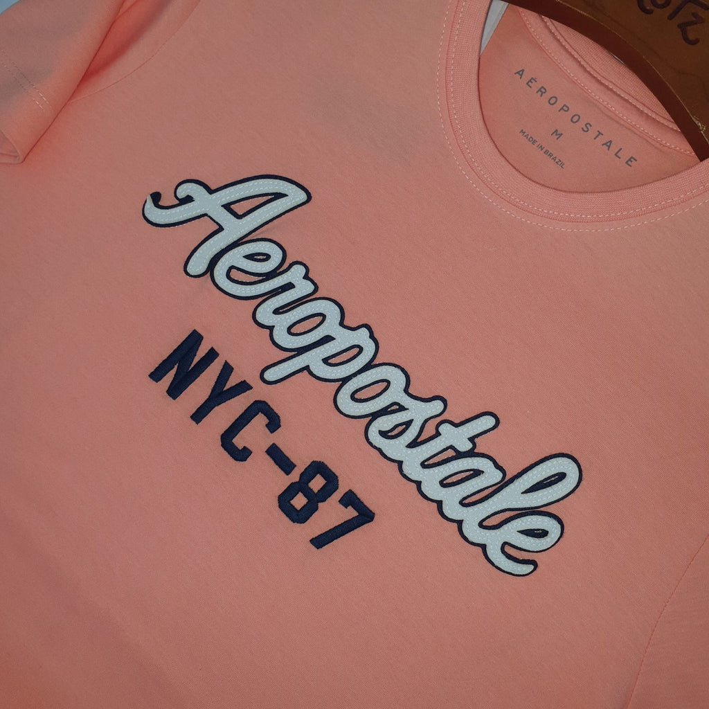 Camiseta Aeropostale Masculina Coral Estampa NYC 87