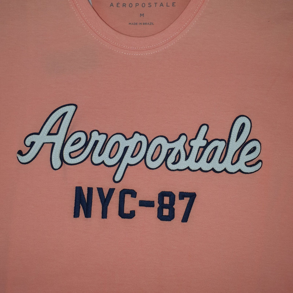 Camiseta Aeropostale Masculina Coral Estampa NYC 87