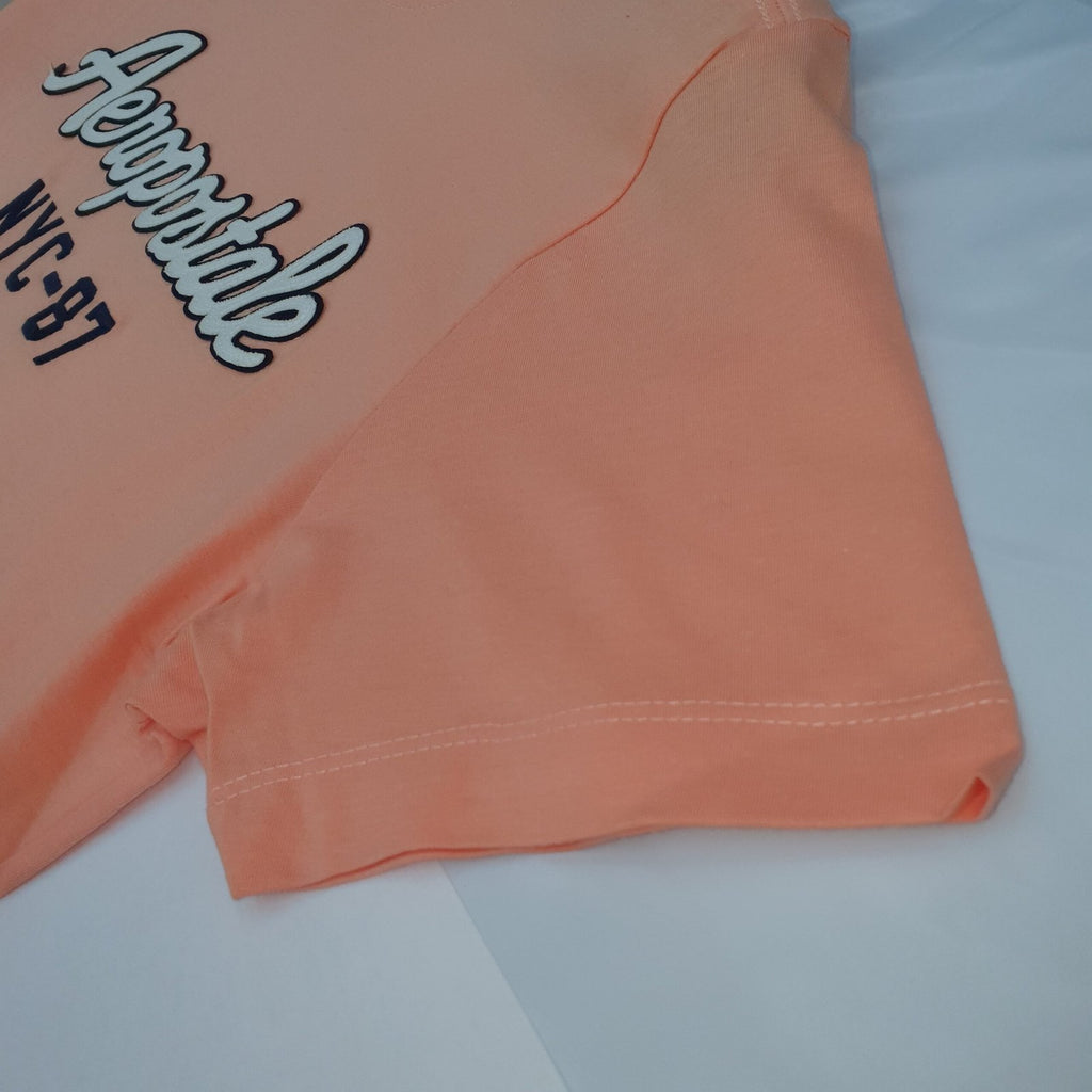 Camiseta Aeropostale Masculina Coral Estampa NYC 87
