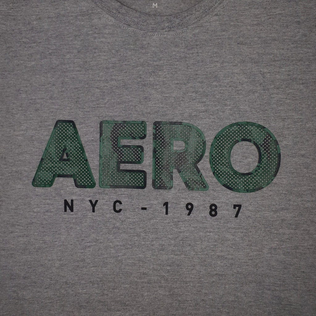 Camiseta Aeropostale Masculina Cinza Estampa Camuflada