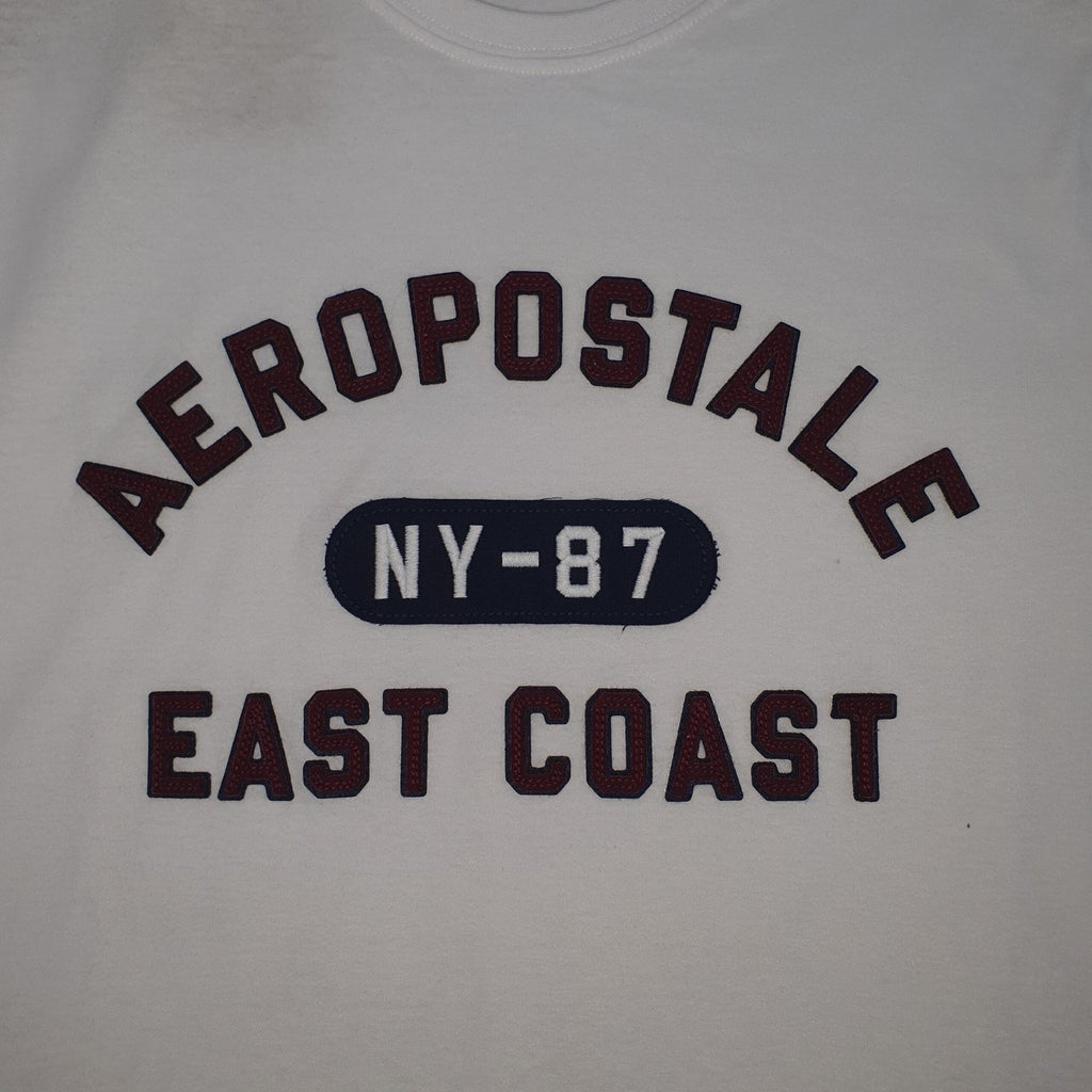 Camiseta Aeropostale Masculina Branca Estampa NY 87