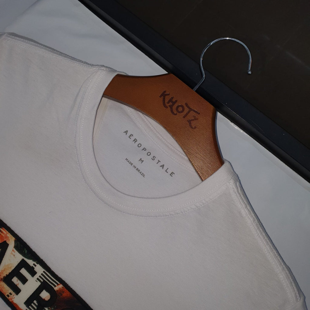 Camiseta Aeropostale Masculina Branca Estampa Cores