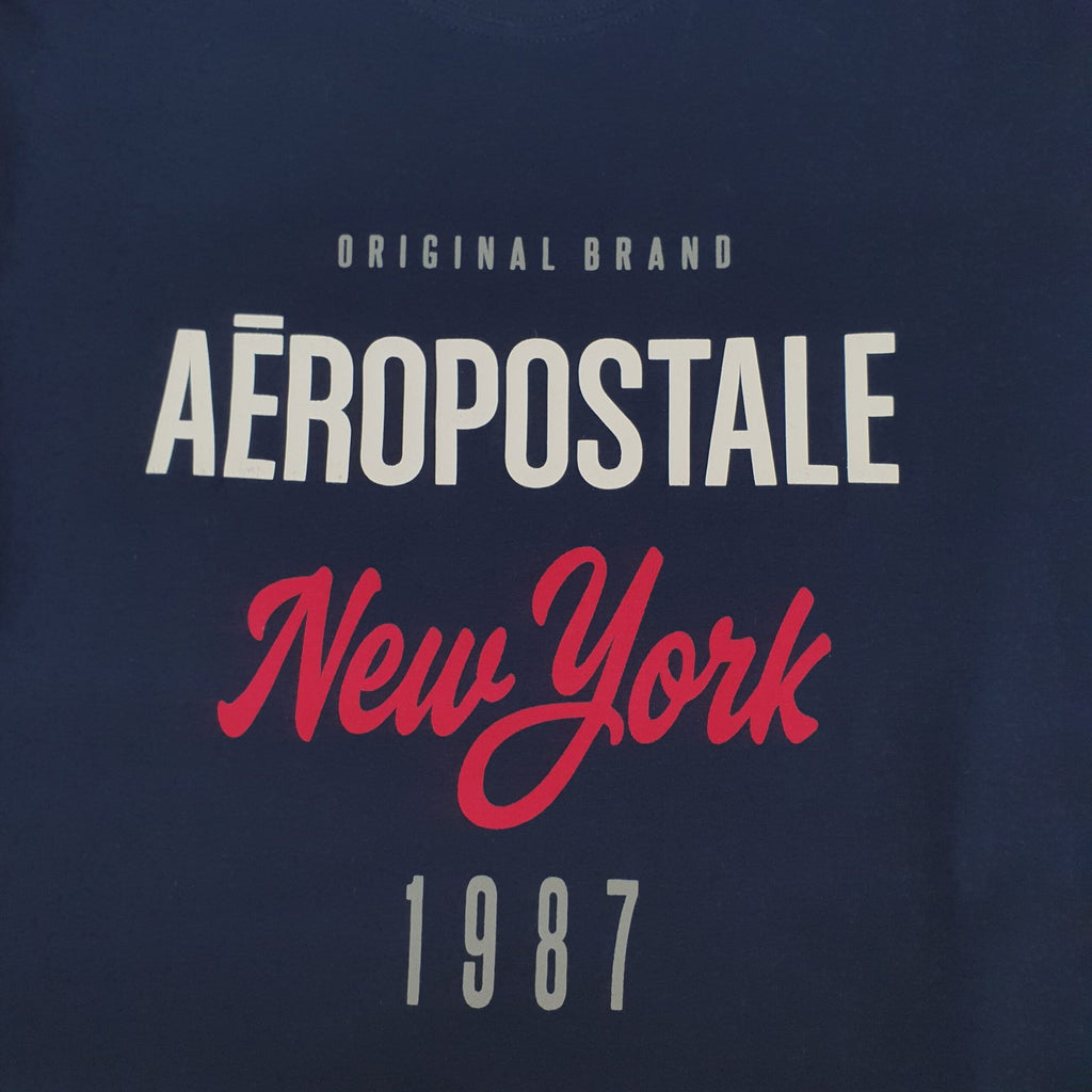 Camiseta Aeropostale Masculina Azul Marinho Estampa New York