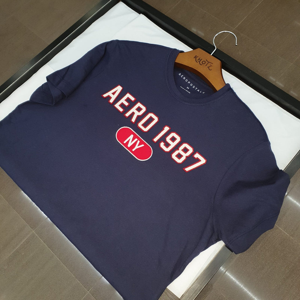 Camiseta Aeropostale Masculina Azul Marinho Estampa NY 1987