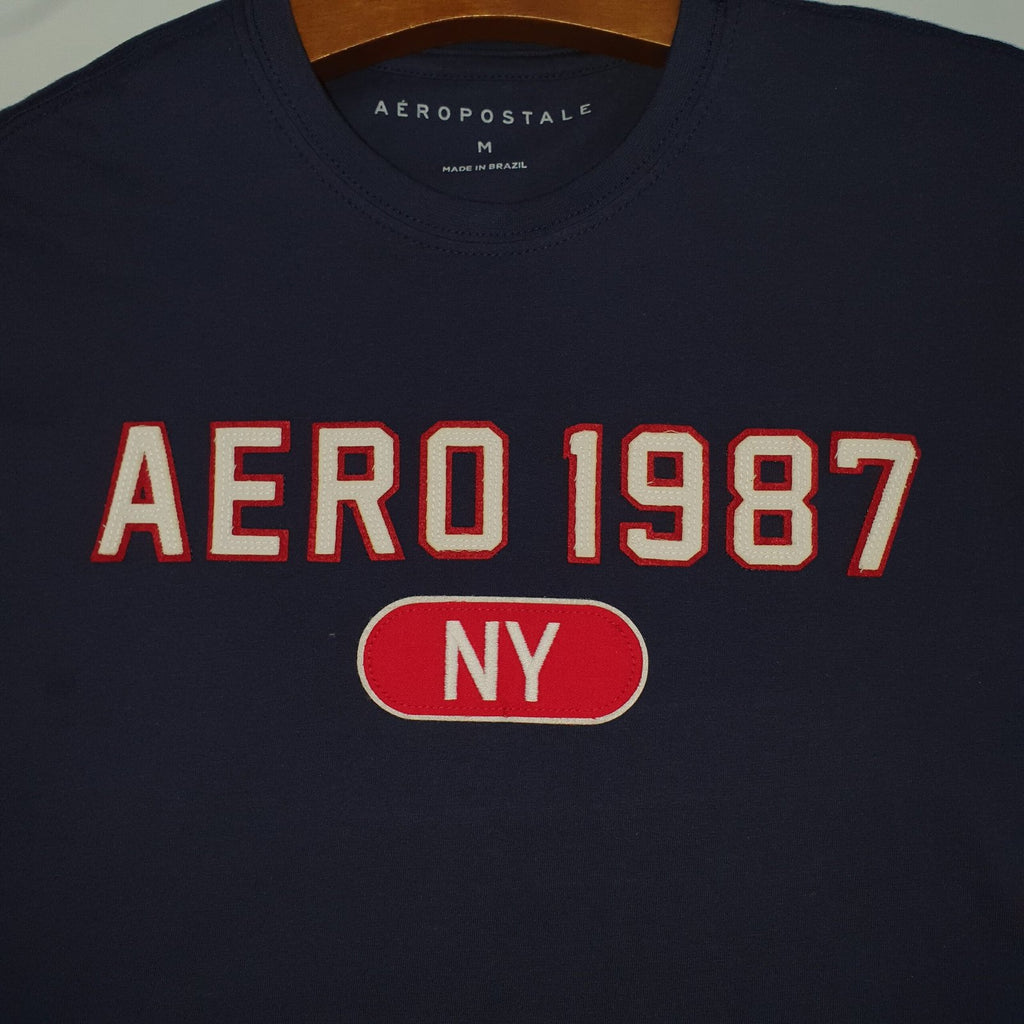 Camiseta Aeropostale Masculina Azul Marinho Estampa NY 1987