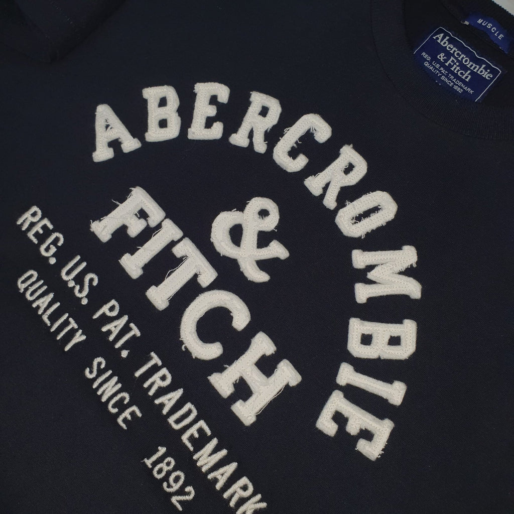 Camiseta Abercrombie Masculina Petróleo Estampa Letreiro