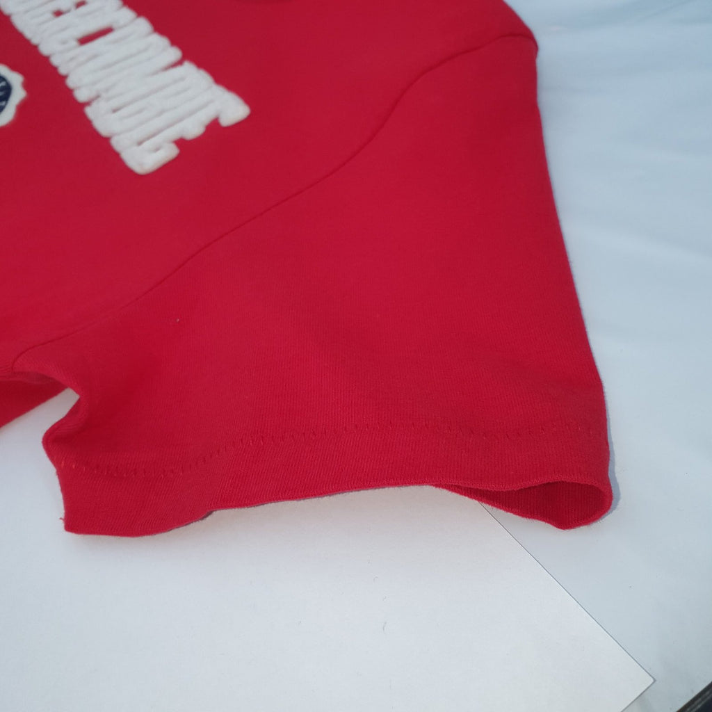 Camiseta Abercrombie Masculina Vermelha Estampa Brasão