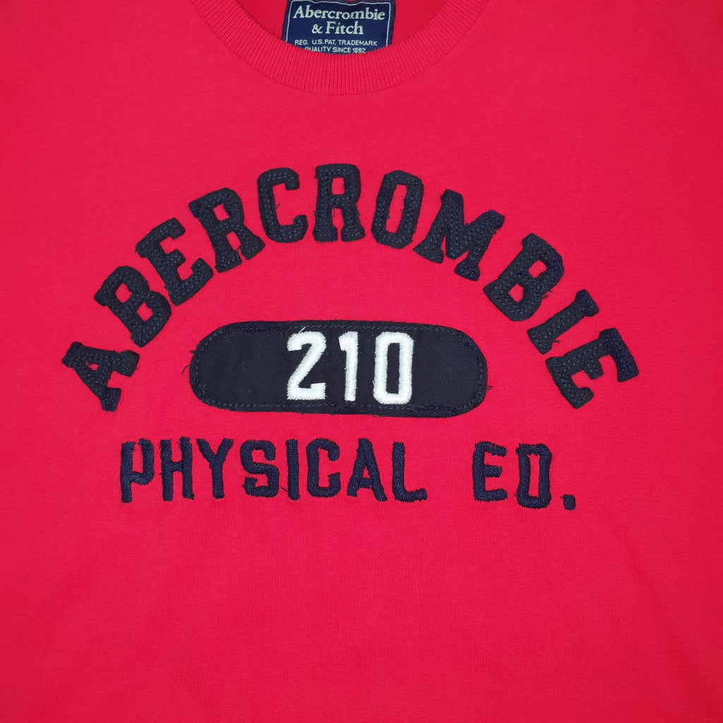 Camiseta Abercrombie Masculina Vermelha Estampa Phisical