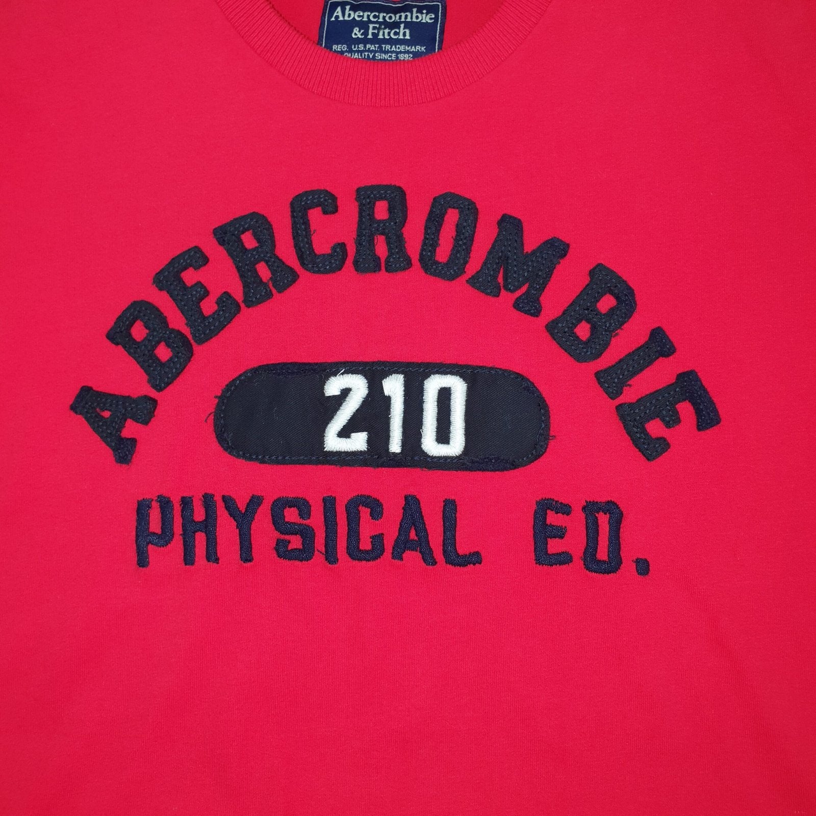 Camiseta Abercrombie Masculina Vermelha Estampa Phisical