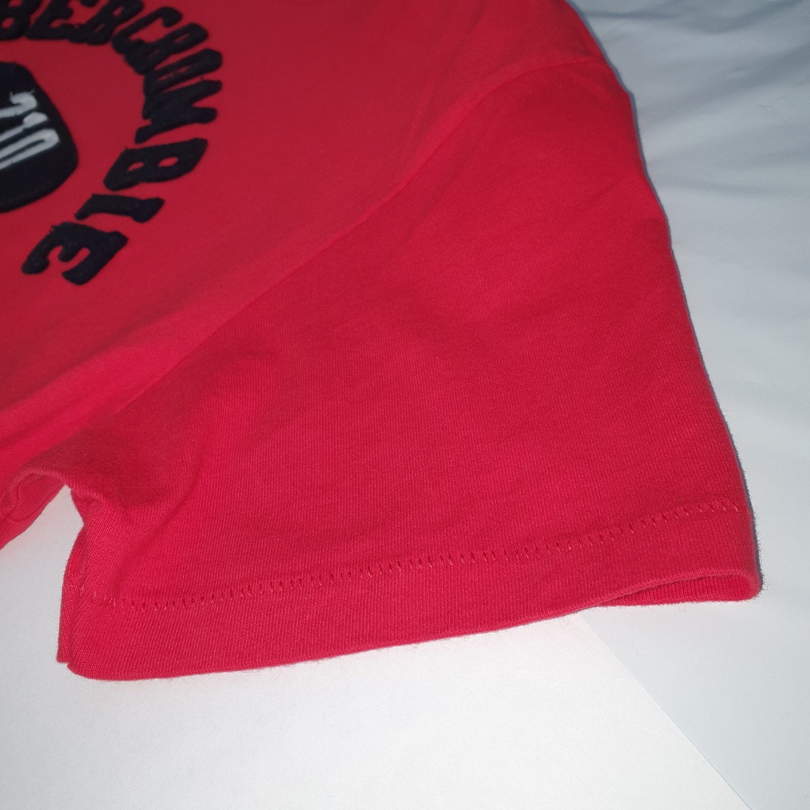 Camiseta Abercrombie Masculina Vermelha Estampa Phisical