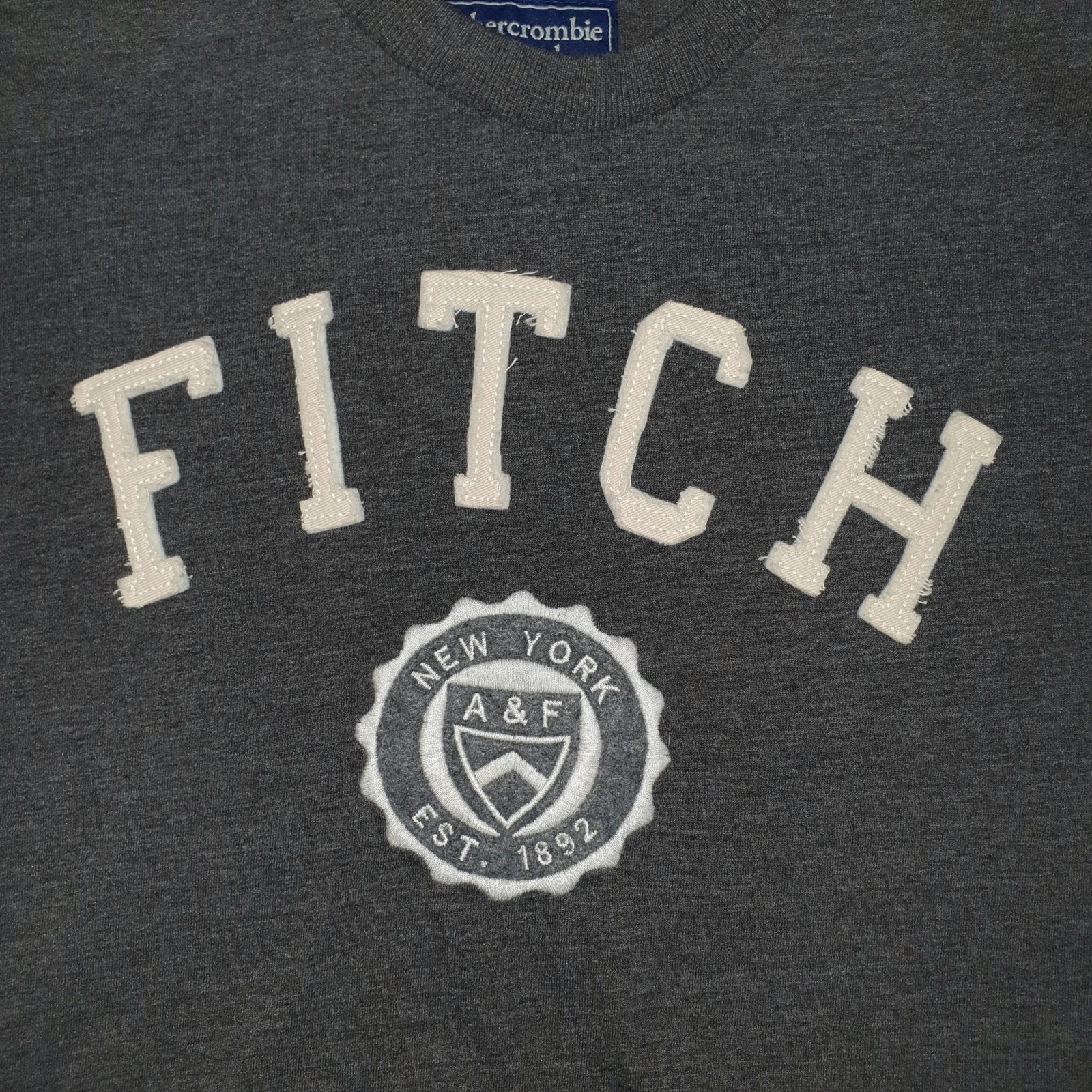 Camiseta Abercrombie Masculina Chumbo Estampa Fitch