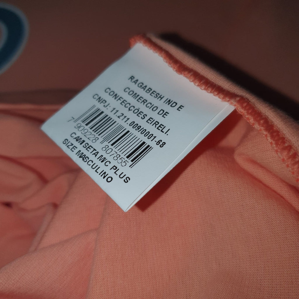 Camiseta Aeropostale Masculina Salmão Estampa Florescente