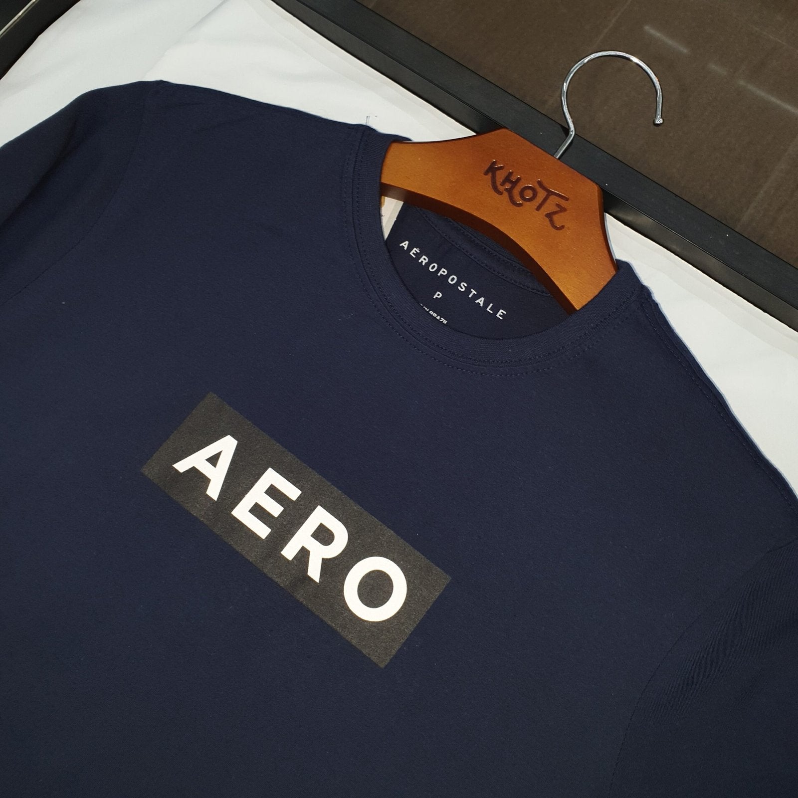 Camiseta Aeropostale Masculina Marinho Estampa Clássica
