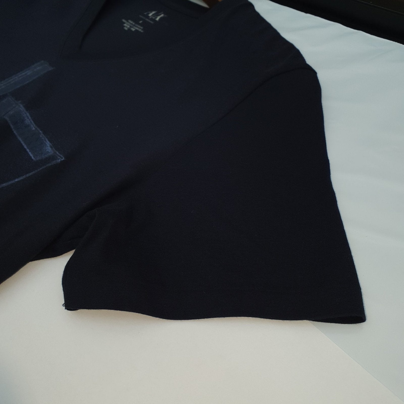 Camiseta Armani Exchange Masculina Petróleo Estampa AX