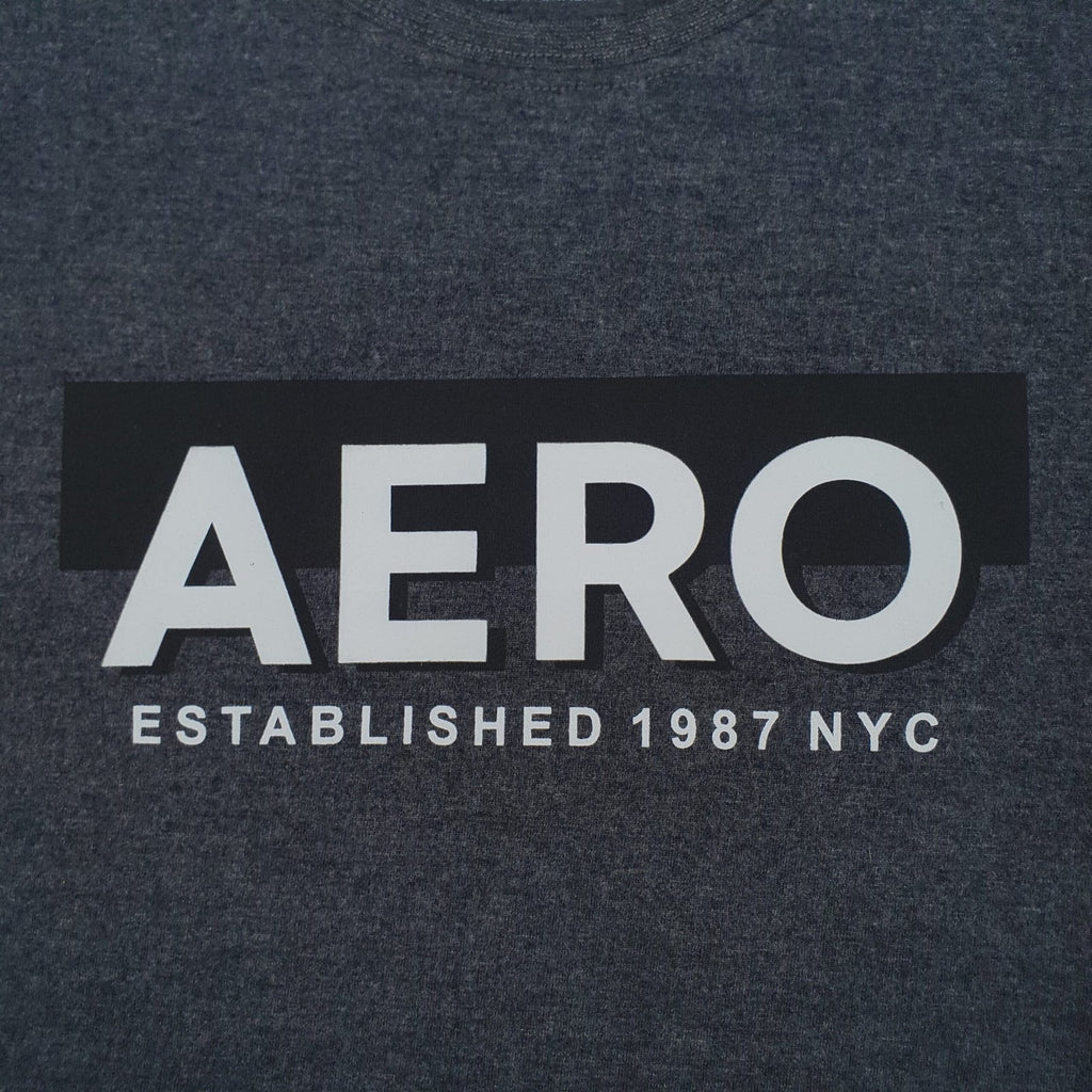 Camiseta Aeropostale Masculina Chumbo Estampa Clássica NYC