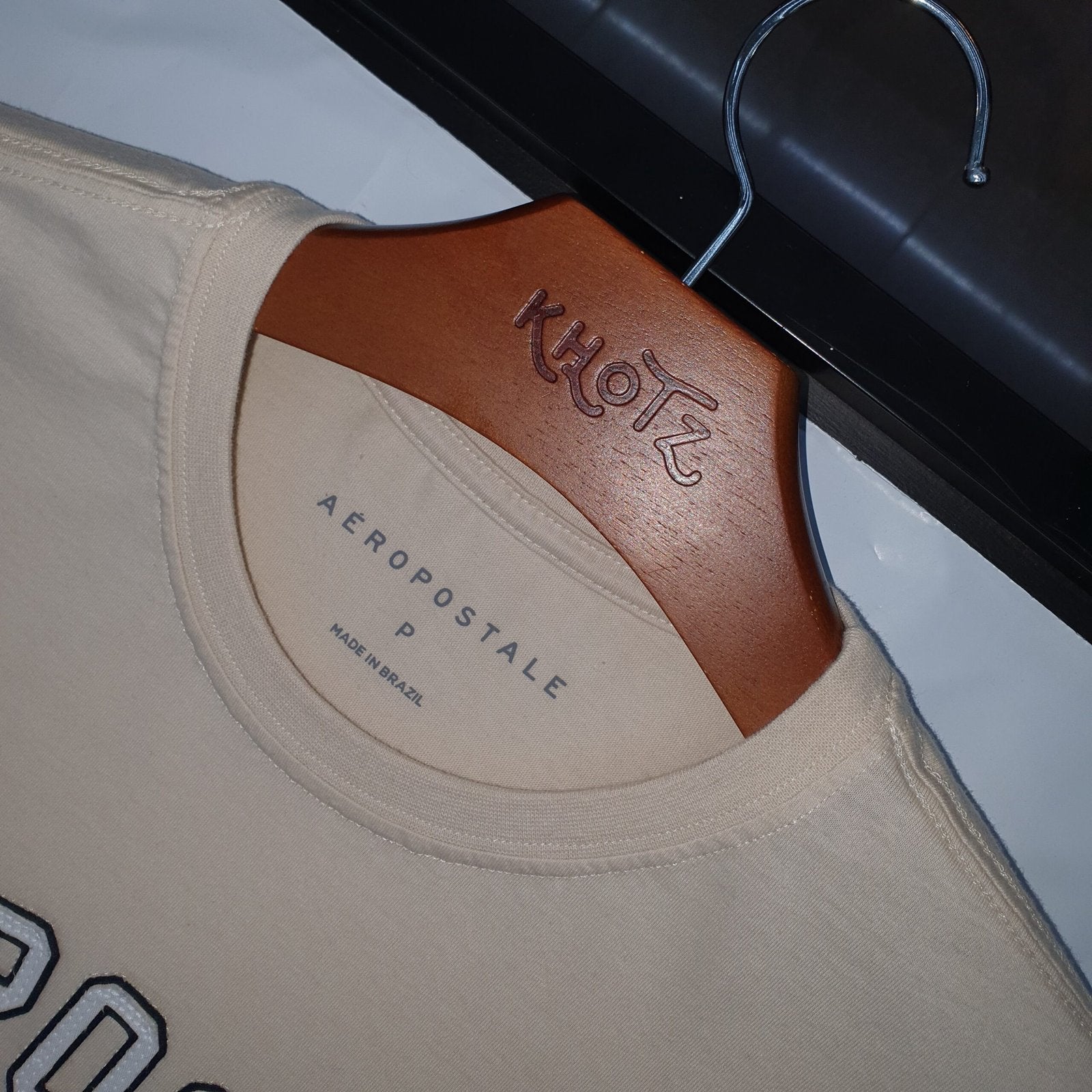 Camiseta Aeropostale Masculina Creme Estampa NY