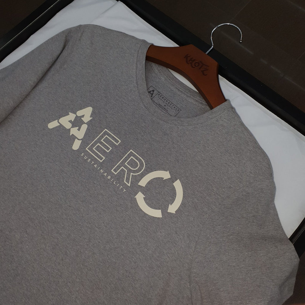 Camiseta Aeropostale Masculina Cinza Estampa Retornável