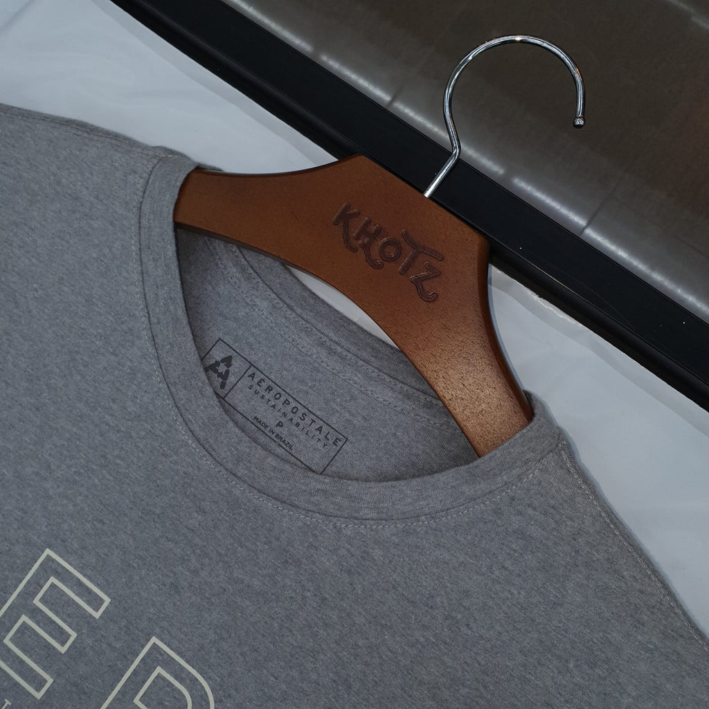 Camiseta Aeropostale Masculina Cinza Estampa Retornável