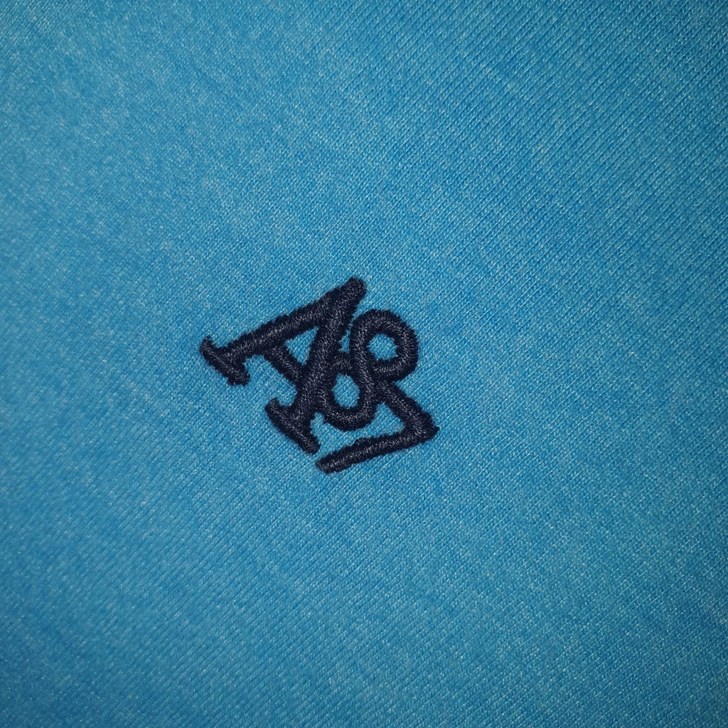 Camiseta Básica Aeropostale Masculina Azul Oceano Logo Preto